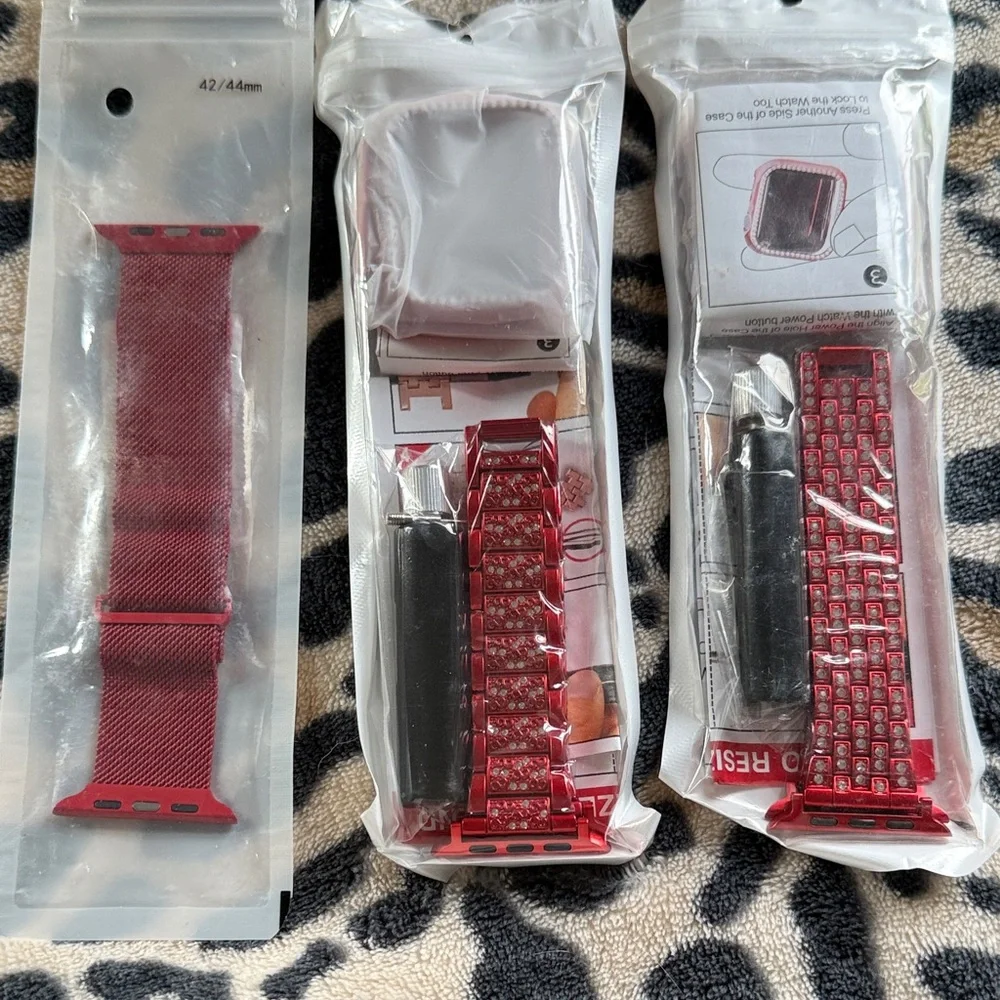 Red Smartwatch Band Set of 3